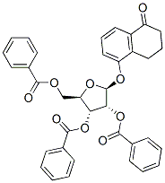 1(2H)-Naphthalenone, 3,4-dihydro-5-(2,3,5-tri-O-benzoyl-.beta.-D-ribofuranosyl)oxy- 化学構造式