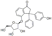 1H-Inden-1-one, 2,3-dihydro-3-(4-hydroxyphenyl)-3-4-(.beta.-D-ribofuranosyloxy)phenyl-|