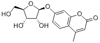 4-メチルウンベリフェリルβ-D-リボフラノシド 化学構造式