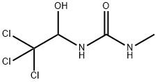 3-(1-ヒドロキシ-2,2,2-トリクロロエチル)-1-メチル尿素 化学構造式
