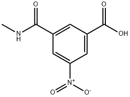 3-羧基-5-硝基-N-甲基苯甲酰胺, 1954-97-8, 结构式