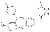8-Methoxy-10-(1-methyl-4-piperidyl)-10,11-dihydrodibenzo(b,f)thiepin h ydrogen maleate Struktur