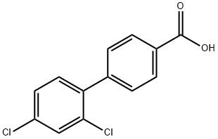 2′,4′-ジクロロビフェニル-4-カルボン酸 化学構造式