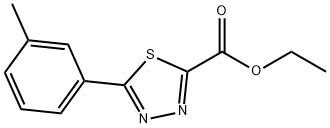 5-(间-甲苯基)-1,3,4-噻二唑-2-羧酸乙酯 结构式