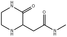 N-メチル-2-(3-オキソ-2-ピペラジニル)アセトアミド 化学構造式