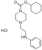 4-(2-Anilinoethyl)-1-piperazinecarboxylic acid cyclohexyl ester hydroc hloride Structure