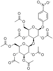 4-Nitrophenyl2,4,6-tri-O-acetyl-3-O-(2,3,4,6-tetra-O-acetyl-b-D-glucopyranosyl)-b-D-glucopyranoside Struktur
