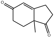 (7aS)-7a-メチル-5,6,7,7a-テトラヒドロインダン-1,5-ジオン 化学構造式