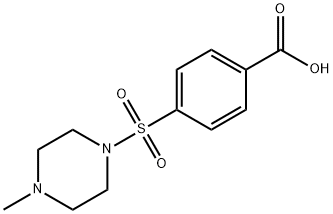 4-[(4-甲基-1-哌嗪基)磺酰基]苯甲酸, 19580-36-0, 结构式
