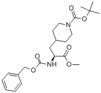(S)-1-BOC-4-(2-CBZ-AMINO-2-METHOXYCARBONYL-ETHYL)PIPERIDINE 化学構造式
