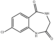 8-クロロ-3,4-ジヒドロ-1H-ベンゾ[E][1,4]ジアゼピン-2,5-ジオン 化学構造式