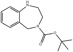 1,2,3,5-TETRAHYDRO-BENZO[E][1,4]DIAZEPINE-4-CARBOXYLIC ACID TERT-BUTYL ESTER 化学構造式
