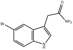 5-ブロモインドール-3-アセトアミド 化学構造式