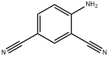 4-アミノベンゼン-1,3-ジカルボニトリル 化学構造式
