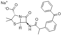 alpha-Methyl-3-(benzoyl) benzyl penicillin sodium Structure