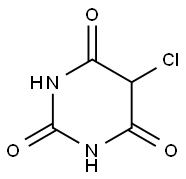 5-クロロ-2,4,6(1H,3H,5H)-ピリミジントリオン 化学構造式