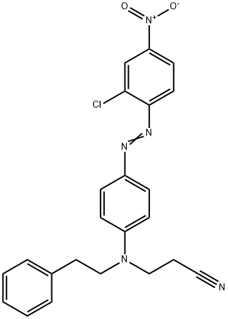 3-[p-[(2-chloro-4-nitrophenyl)azo]-N-phenethylanilino]propiononitrile Struktur