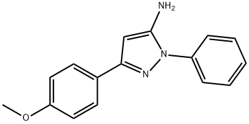 5-氨基-3-(4-甲氧苯基)-1-苯基吡唑, 19652-13-2, 结构式