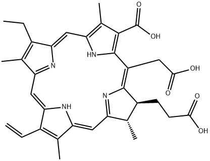 二氢卟吩E6, 19660-77-6, 结构式