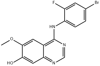 4-(4-Bromo-2-fluoroanilino)-7-hydroxy-6-methoxyquinazoline Structure