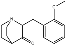 2-(2-メトキシベンジル)キヌクリジン-3-オン 化学構造式