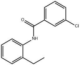 3-chloro-N-(2-ethylphenyl)benzamide 化学構造式
