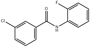3-chloro-N-(2-fluorophenyl)benzamide Struktur