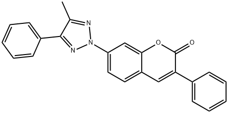 7-(4-methyl-5-phenyl-2H-1,2,3-triazol-2-yl)-3-phenyl-2-benzopyrone ,19683-09-1,结构式