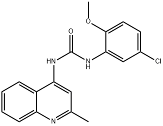 IGF-1R  Inhibitor  II,  N-(5-Chloro-2-methoxyphenyl)-Nμ-(2-methylquinolin-4-yl)urea Struktur