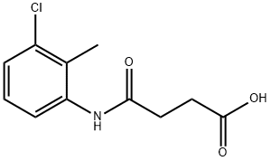 4-[(3-クロロ-2-メチルフェニル)アミノ]-4-オキソブタン酸 化学構造式