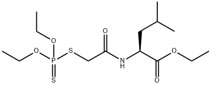 N-(Mercaptoacetyl)leucine ethyl ester S-ester with O,O-diethylphosphor odithioate Structure