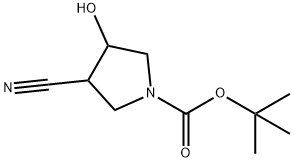 3-CYANO-4-HYDROXYPYRROLIDINE-1-CARBOXYLIC ACID TERT-BUTYL ESTER Struktur