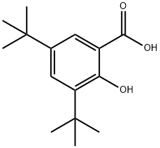 3,5-ジ-tert-ブチルサリチル酸水和物 化学構造式