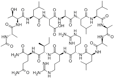 ACETYL-NEUROTROPHIN RECEPTOR (368-381) AMIDE (HUMAN), 197230-90-3, 结构式