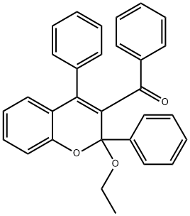 Ketone, 2-ethoxy-2,4-diphenyl-2H-1-benzopyran-3-yl phenyl Structure