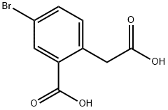 5-ブロモ-2-(カルボキシメチル)安息香酸 化学構造式