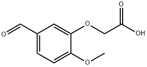 (5-ホルミル-2-メトキシフェノキシ)酢酸 化学構造式