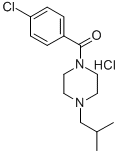 1-(p-Chlorobenzoyl)-4-isobutylpiperazine hydrochloride Struktur