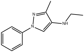 4-エチルアミノ-3-メチル-1-フェニル-1H-ピラゾール 化学構造式