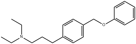 N,N-ジエチル-3-(α-フェノキシ-p-トリル)プロピルアミン 化学構造式