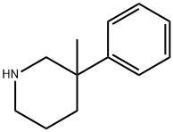 3-メチル-3-フェニルピペリジン 化学構造式