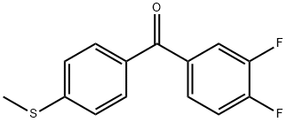 3,4-ジフルオロ-4'-(メチルチオ)ベンゾフェノン 化学構造式