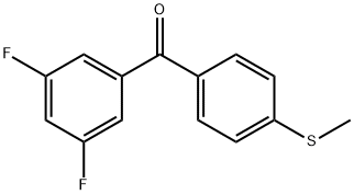 3,5-DIFLUORO-4'-(METHYLTHIO)BENZOPHENONE Struktur