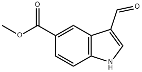 3-FORMYL-1H-INDOLE-5-CARBOXYLIC ACID METHYL ESTER Structure