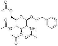 PHENYLETHYL 2-ACETAMIDO-3,4,6-TRI-O-ACETYL-2-DEOXY-BETA-D-GLUCOPYRANOSIDE Structure