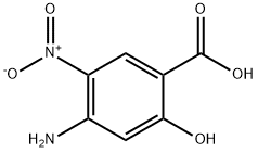 Benzoic acid, 4-amino-2-hydroxy-5-nitro- (9CI) 化学構造式