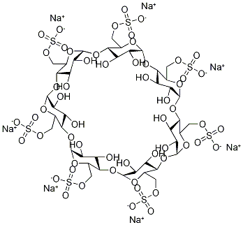 HEPTAKIS(6-O-SULFO)-Β-CYCLODEXTRIN HEPTASODIUM SALT 化学構造式