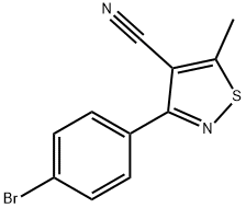 3-(p-Bromophenyl)-5-methyl-4-isothiazolecarbonitrile Struktur