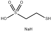 2-メルカプトエタンスルホン酸ナトリウム 化学構造式