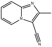 2-メチルイミダゾ[1,2-a]ピリジン-3-カルボニトリル 化学構造式